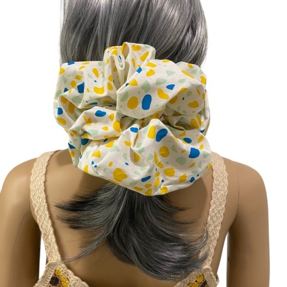 Hair Scrunchie. Multicolor. XL. Resortwear. Bright. Cute. Chic. Hair Scrunchies.